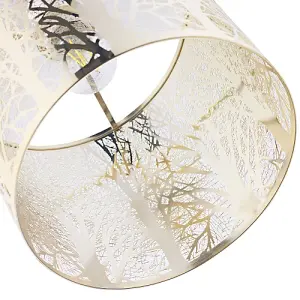 Unique and Beautiful Brushed Gold Metal Forest Design Ceiling Pendant Shade