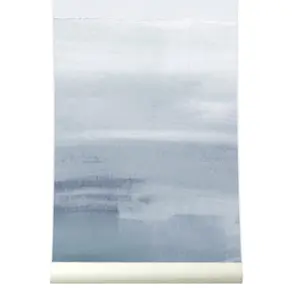 Roomblush Layered Horizon Watercolour Eco 4 Lane Repeatable Wallpaper Mural 200 x 285cm, Blue