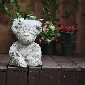 Sweet Teddy Bear Garden Ornament