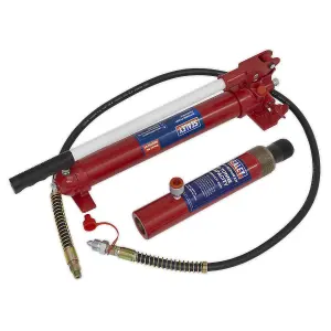 Sealey Snap Push Ram with Pump & Hose Assembly - 10 Tonne RE97.10-COMBO