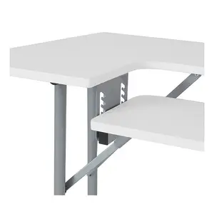 Folding Multipurpose Sewing Table Silver/White  121 x 71 x 72 cm - Sew Ready 13373