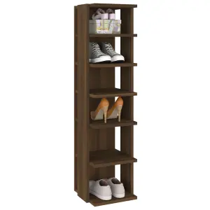 Shoe Racks 2 pcs Brown Oak 27.5x27x102 cm Engineered Wood