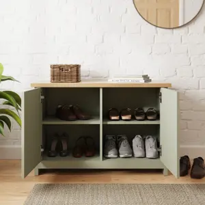 GFW Lancaster Shoe Storage Sage Green