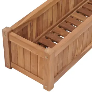 Berkfield Raised Bed 200x30x25 cm Solid Teak Wood