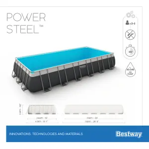 Bestway Power Steel® Swimming pool with pump (L) 7.32m x (H) 132cm