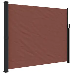 Berkfield Retractable Side Awning Brown 160x600 cm