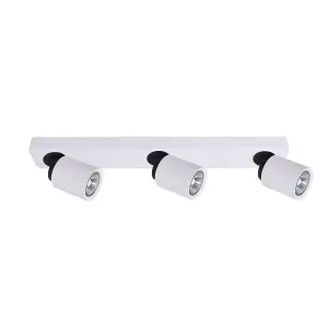 Luminosa Modern Spotlights White 3 Light  with White Shade, GU10