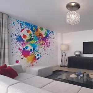 Origin Murals Football Splash Matt Smooth Paste the Wall Mural 350cm wide x 280cm high