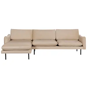 Right-Hand Corner Sofa VINTERBRO Beige Velvet Right Hand