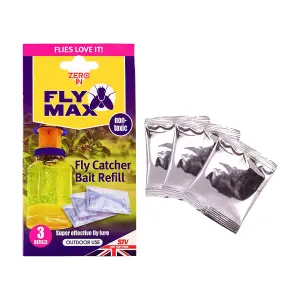 Fly Max Liquid Fly Traps & Bait Refills Outdoor Fly Max Catcher Baited Fly Trap