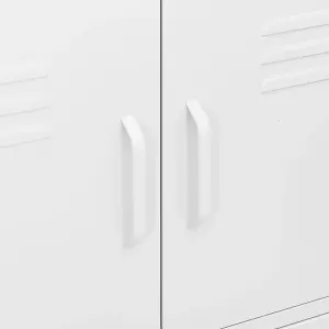 Berkfield Storage Cabinet White 80x35x101.5 cm Steel