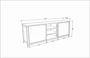 DECOROTIKA Otis TV Stand , TV Unit for TV's up to 63 inch