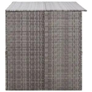 Berkfield Garden Storage Box Grey 150x100x100 cm Poly Rattan