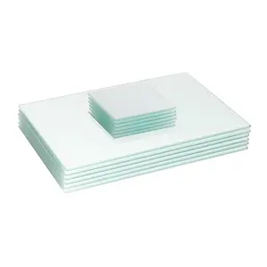 Harbour Housewares - Glass Placemats & Coasters Set - 30cm x 20cm - White - 12pc