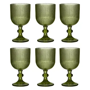 Arbnore Drinking Glass Set (Set of 6) Green