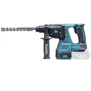 Makita DHR243Z 18V LXT 3 Mode SDS Rotary Hammer Drill + SDS Bits Chisel + Chuck