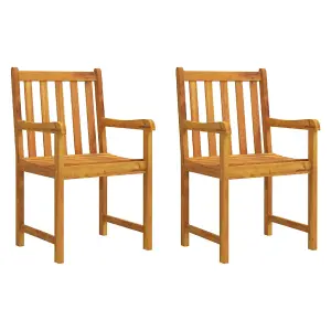 Berkfield Garden Chairs 2 pcs Solid Acacia Wood