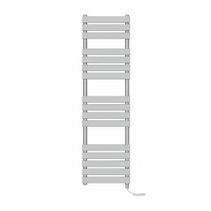 Rinse Bathrooms Electric Flat Panel Heated Towel Rail Chrome Bathroom Ladder Radiator Warmer 1600x450mm 800W