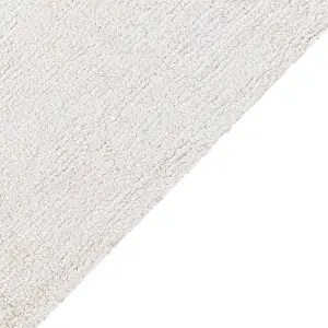 Cotton Area Rug Dotted 140 x 200 cm Off-white ASTAF