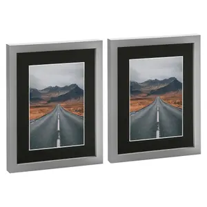 Photo Frames with 5" x 7" Mount - 8" x 10" - Black Mount - Pack of 2