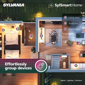 Sylvania Sylsmart ToLEDo White & Colour GLS Retro Smart LED E27 Bulb