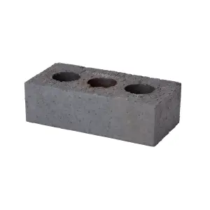 Wienerberger Staffordshire Smooth Blue Perforated Class B engineering brick (L)215mm (W)102.5mm (H)65mm