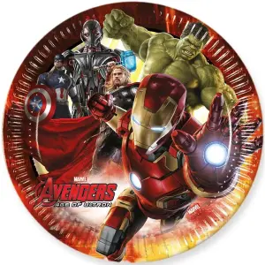 Avengers Age Of Ultron Characters Party Plates (Pack of 8) Multicoloured (One Size)