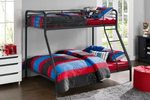 Bunk Bed Metal Black, Single Double