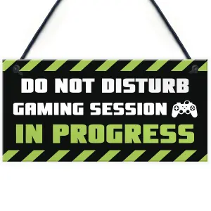 Red Ocean Gaming Room Sign Do Not Disturb Novelty Boys Bedroom Sign Gamer Gift For Him