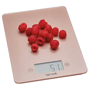 Taylor Pro Rose Gold Glass 5kg Digital Kitchen Scale