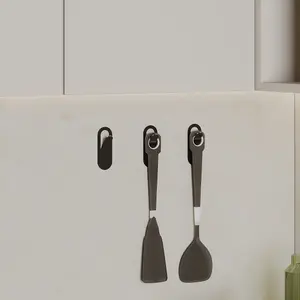 Decortie Modern Elix Unique Metal Matte Black Triple Hooks for Hanging, Set of 3 Hooks Kitchen, Waterproof, Stainless Steel Hooks