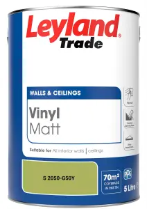 Leyland Trade Vinyl Matt Walls & Ceilings Emulsion Paint (S 2050-G50Y) 5L