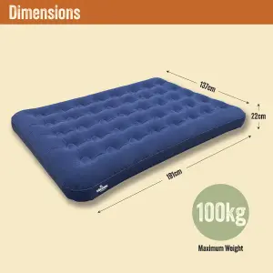 Milestone Camping 88010 Double Flocked Airbed