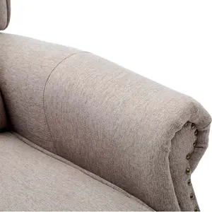 Charlotte Modern Fabric Pushback Recliner Armchair Sofa Accent Chair Reclining (Pumice)