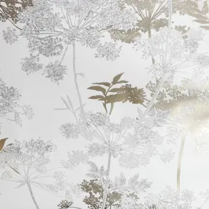 Superfresco Meadow Grey Floral Wallpaper