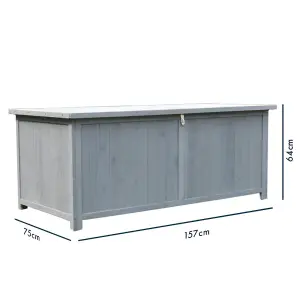 Large Grey Wooden Garden Storage Cabinet - 600L