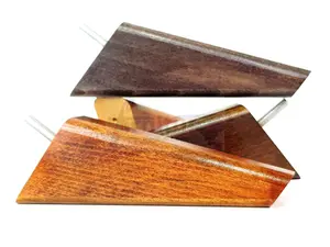 SET OF 4 REPLACEMENT FURNITURE SQUARE FEET MAHOGANY STAIN TAPERED WOODEN LEGS 150mm HIGH M10