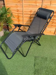 Grey Zero Gravity Chair Lounger