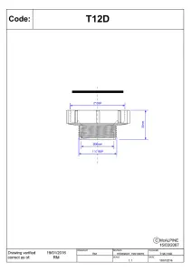 McAlpine T12D 2" x 1" BSP Female x BSP Male Coupling