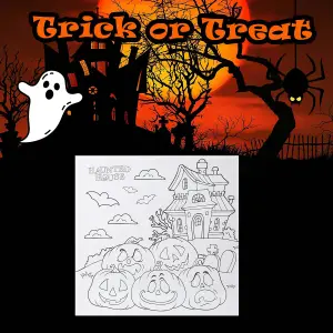 Halloween Canvas Craft Accessory Halloween Party, Trick or Treat 25cm House