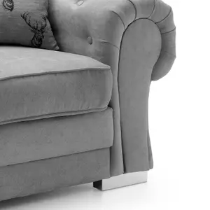 Verona 2 Seater Sofa in Light Grey Linen Fabric