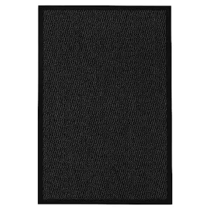 KAV Pack of 2 Door Mat Dirt Trapper for Indoor and Outdoor Non Slip, Floor and Kitchen Doormats Super Absorbent (40 X 60) (Black)