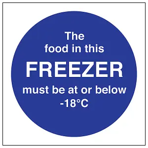 The Food In This Freezer Catering Sign - Adhesive Vinyl - 100x100mm (x3)