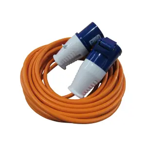 Caravan Electric Hook Up Cable 1.5MM 25M with Fly Lead Adaptor (Mains Electricity Extension Lead)