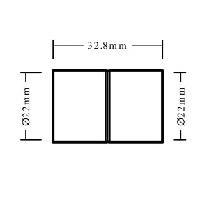 Plumbsure Straight Coupler (Dia)22mm, Pack of 10