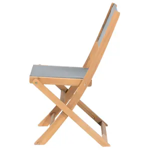 Set of 2 Garden Chairs CESANA Acacia Wood Light Wood