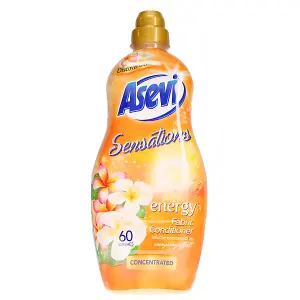 Asevi Sensations Laundry Conditioner, Energy 1.32L, 60 Washes - Concentrated Liquid Fabric Softener - Pack of 6