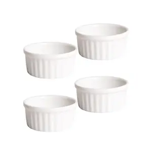 Arctic Ceramic Round Ramekin Dish (Set of 4)