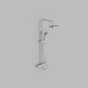 Dezine Alto Exposed Round Shower Kit, Chrome