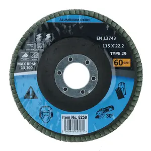 Type 29 Premium Flap Grinding Sanding Discs 80 Flaps 60 Grit Coarse 115mm 10pk